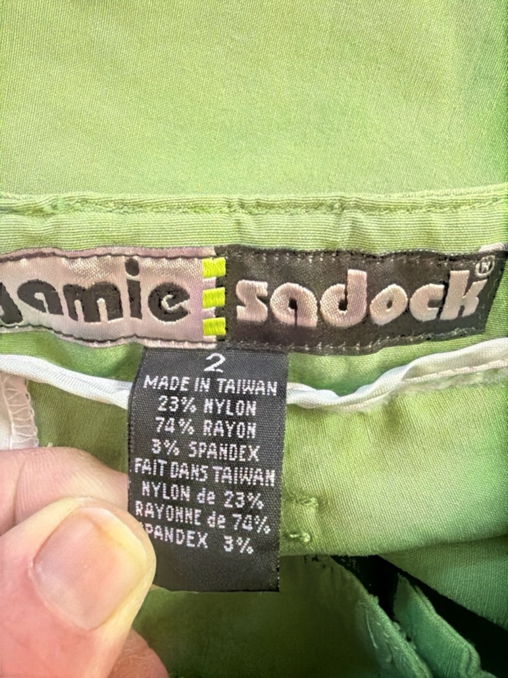 Jamie Sadock Green Golf Cargo Shorts Women’s Size 2 Stretch Bermuda Pockets - Picture 5 of 7